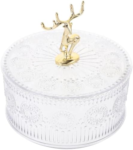 HOMSFOU Jewelry Box Earring Organizer Pet Decorative Storage | Dust Protection for Valuables, Simple Compact Design, Elegant Outlook, for Colleagues and Friends