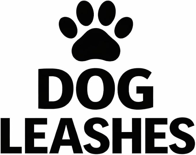 Dog Leashes Vinyl Decal – Waterproof Storage Label Sticker for Pet Organizer Bin or Hook Station (Black)