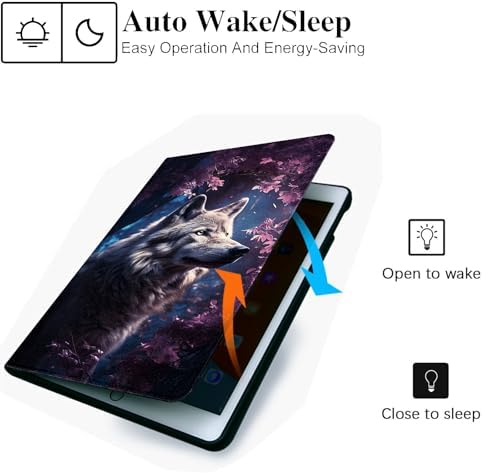 for Microsoft Surface Go 4/3/2/1-10.5" 2021 Tablet Case,Auto Wake/Sleep,Adjustable Stand Protective Cover - Wolf