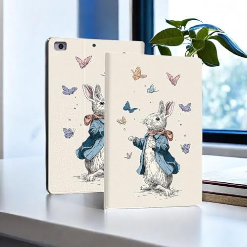 for Microsoft Surface Pro 11/10/9-13" 2024/2022 Tablet Case,Auto Wake/Sleep,Adjustable Stand Protective Cover - Butterfly Rabbit