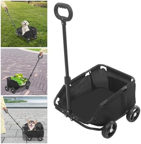 Dog Stroller, Pet Stroller for Travelling, Folding Dog Cart, Pet Stroller for Small Dogs Cats(Black)