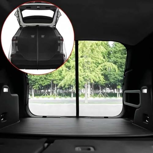Car Tailgate Mesh Screen for Chevrolet Tahoe 2021-2026 | Thickened magnetic tailgate mesh provides privacy and airflow for car camping. Blocks glaring sun.