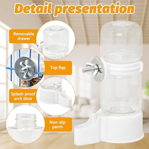 BNOSDM Bird Drinking Device and Parrot Shelf Training Stand for Budgies, Conures, Lovebirds