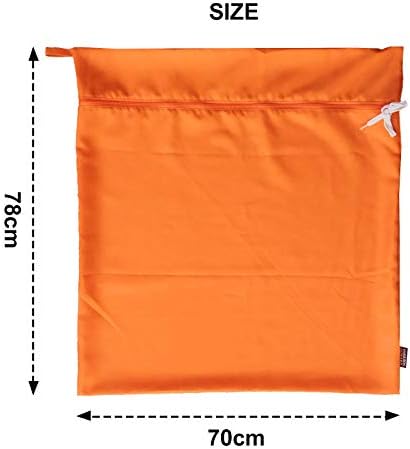 Pet Washing Bag Dog Cat Horse Hair Laundry Bag for Rug Sheet Boots Pets Laundry Helper by Harrison Howard Orange