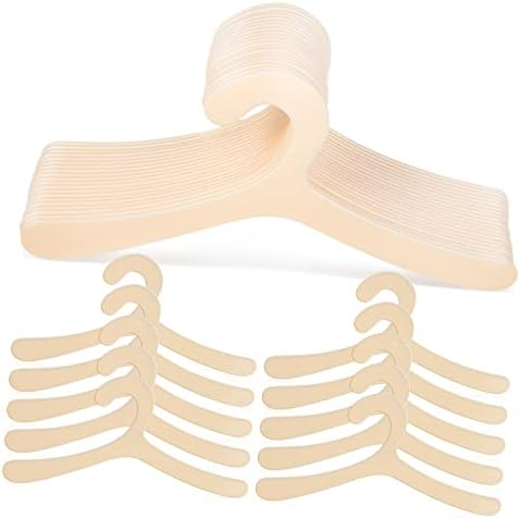 Healifty 40 Pcs Pet Apparel Hangers Small Plastic Clothes Organizer for Dogs Cats Lightweight Beige Rack for Small Pets Drying and Storage