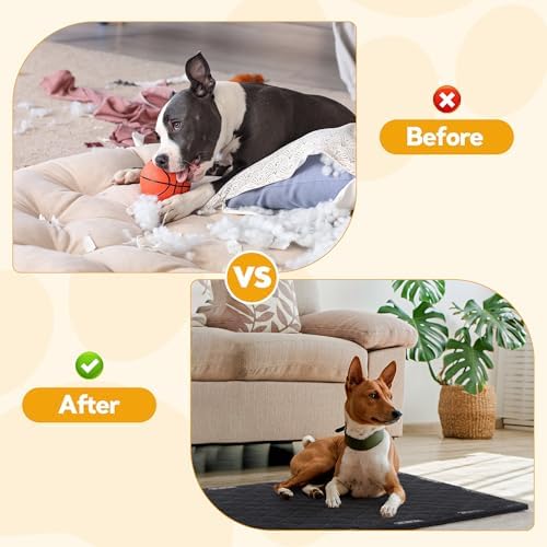 HOMBYS Chew Proof Dog Bed Mat with 20 Metal Rivets - Indestructible Kennel Pad for Teething Puppies & Aggressive Chewers, Durable Waterproof Crate Mat for Medium Dogs, 47" x 28" (Indoor/Outdoor Use)