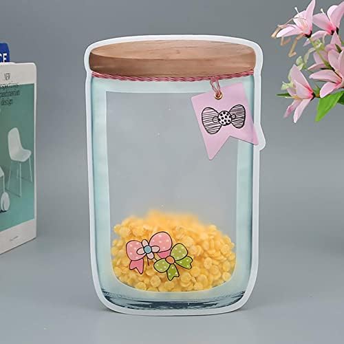45 Pieces Reusable Mason Jar Zipper Bags Refrigerator Organizer Standup Airtight Seal Saver Bags for Seeds Candy Biscuits Spices (15L 15M 15S)