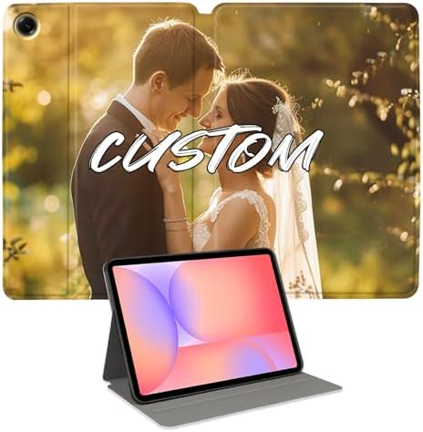 Custom Photo Personalized Flip Case for Samsung Galaxy Tab A11 8.7 inch(2025),Model Code: SM-X133/X135, Samsung Galaxy Tablet Customized Picture Text Leather Stand Cover Protective Case