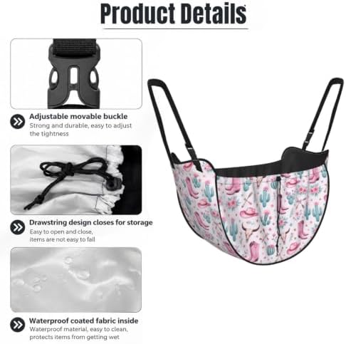 Pink Cowboy Boots Cactus Floral Car Seat Organizer Backseat Storage Bag, Large Waterproof Vehicle Organizer With Adjustable Straps For Gear Essentials, Fits Most Cars