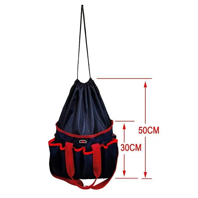 BARN & STABLE 600Denier 3000mm/3000mvp Super Waterproof, Breathable Horse Grooming Tote with 7 Pockets - Tear-resistant Tack Storage Carry Caddy Bag for Horses, Cows, Donkeys, Goats