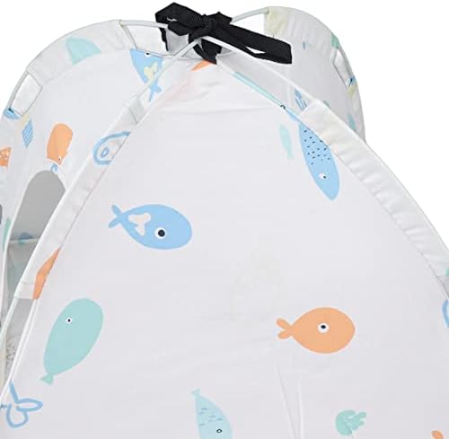 Omabeta Pet Tent Stylish Cartoon Print Portable Playpen for Cats and Small Pets 40 X 40 X 35cm Soft Fabric Washable