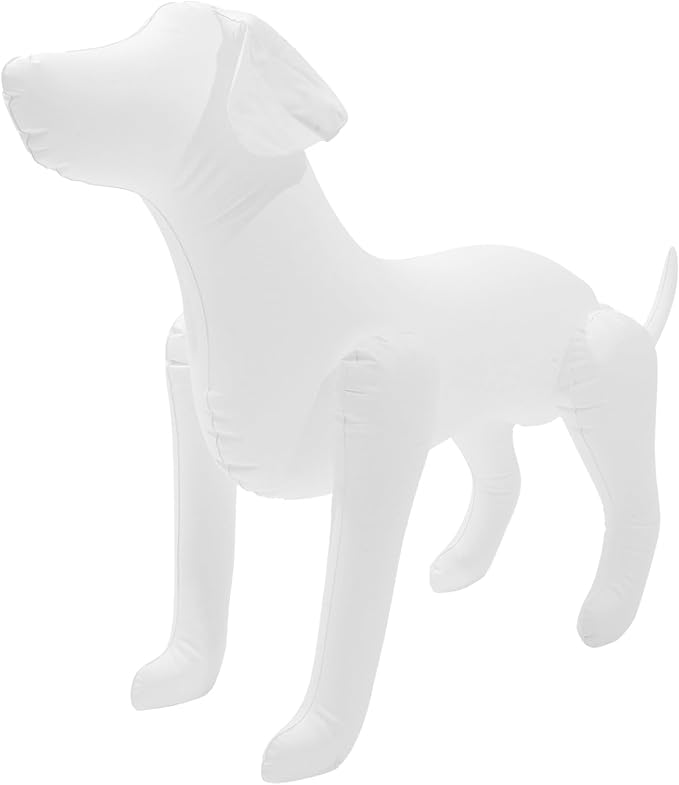 Toddmomy Inflatable Dog Mannequin Standing Display Model for Dog Clothing Pet Shop Display Stand Pet Clothing Exhibition and Grooming Counter 31.49 X 22.04 X 11.41 in