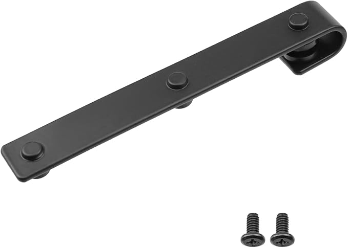 Sliding Barn Door Handles, Heavy Duty Mini J Shape Hanger, 4Pcs | High-Strength Carbon Steel, Black Powder Coated Surface, for Cabinets, TV Stand, Pet Houses, Closets