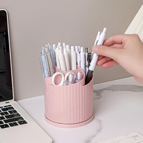 Anyoifax 360 Rotating Makeup Brush Holder Make Up Brushes Organizer, Pink