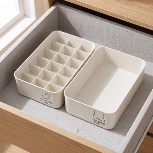 Drawer Organizer for Closet Storage, Stackable Drawer Divider for Underwear and Socks, for Clothing