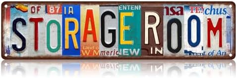 Storage Room Street Sign, Vintage Tin Sign, Wall Decor For Home Farmhouse Bar Cafe Garage, Indoor Outdoor Decoration For Storage Space Home Decor Holiday Gift 16x4 Inch