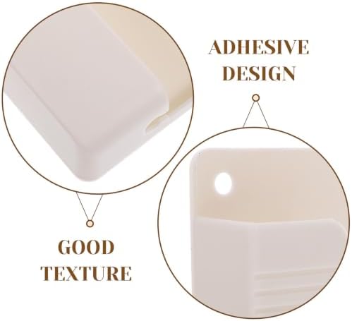 20pcs White Wall Mounted Phone Charging Bracket Self Adhesive Plastic | Charging Hole, No Drill Setup, Office Wall Use, Space Saving Organization, Minimalist Modern Clean Style