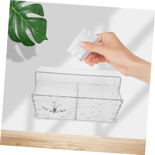 Wall Mounted Cotton Pad Storage Box Durable Organizer for Makeup Eggs Cotton Swabs and Beauty Accessories Space Saving Design for Bathroom Convenience Sturdy Pet Material