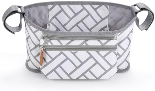 Accmor Universal Stroller Organizer with Detachable Phone Bag, Stroller Bag Caddy Organizer Stroller Accessories for Uppababy, Baby Jogger, Nuna, Doona, Britax Strollers