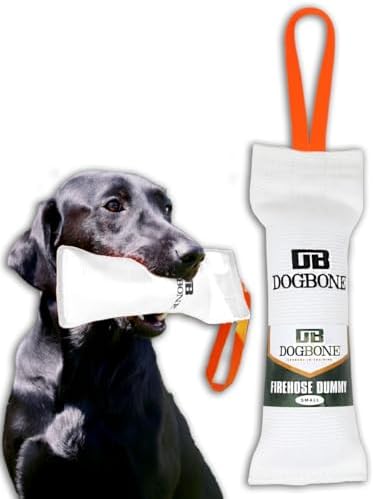 DogBone Firehose Dog Bumper for Hunting & Sporting Dog Training - Perfect Floating Dummy for Water Retrieving & Fetch - Ideal Canvas Alternative for Puppies or Adult Retrievers & Includes Throw Loop
