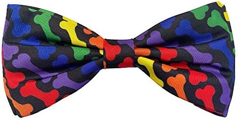 Huxley & Kent Pet Bow Tie for Dogs & Cats, Unity, XLarge | Hook & Loop Attaches to Any Collar, Soft Polyester, Lightweight & Machine Washable, Perfect for Holidays & Photos