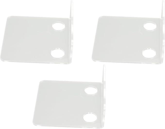 lyrlody 3 PCS Small Security Cameras Wall Shelf, Acrylic Floating Shelf with 6 Cable Clips 10 Tapes, No Drill Adhesive for Bedroom Living Room Office (Transparent)