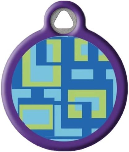 Lupine Pattern Sea Glass Custom Pet ID Tag for Dogs and Cats (Large) Lupine Brand Matching Tag, Complements Lupine Leash and Collar Patterns, Customizable Dog Tags