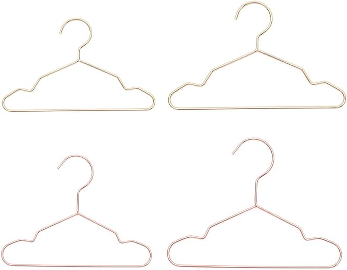 GALPADA Iron Pet Clothes Hangers Lightweight Drying Rack Organizer for Dog Apparel 4pcs Space-Saving Storage Solution Random Color for Pet Clothes