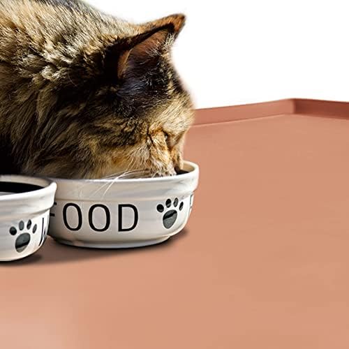 Silicone Dog Food Mat Waterproof Pet Feeding Tray for Medium and Large Dogs