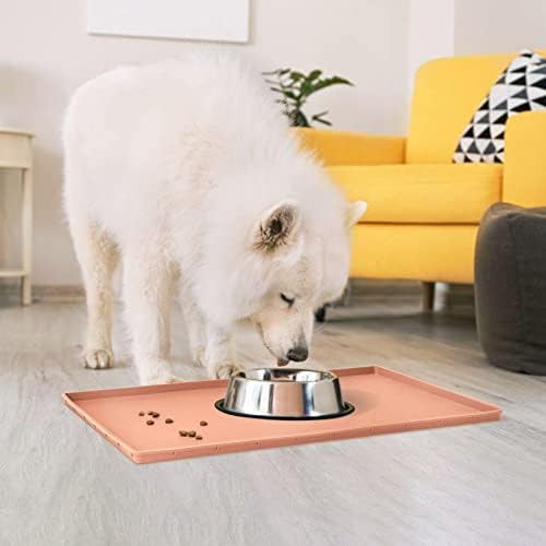 Silicone Dog Food Mat Waterproof Pet Feeding Tray for Medium and Large Dogs