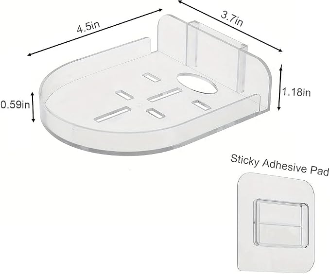 3pcs Baby Monitor Shelf Adhesive Small Security Camera Wall Mount Floating Shelves for Mini Speaker, Pop Figures,Clock,Smart Home Camera Holder Bracket(Clear)