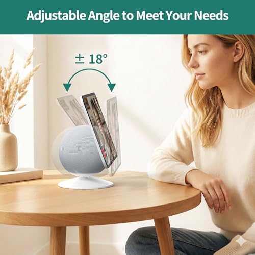 HomeMount Adjustable Stand for Show 8 (2025 Release) & Show 11, Show 11 Stand Swivel, Tilt 18 Degrees Forward & Backward Magnetic Non-Slip Bottom Adjustable Cellphones & Show 11 Accessories (White)