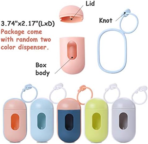 Portable Bin Liners Dispenser Poop Bags Trash Bags Storage Box Pet Waste Diaper Bags Dispenser Outdoor Cleaning Supplies Random Color 2 Pack