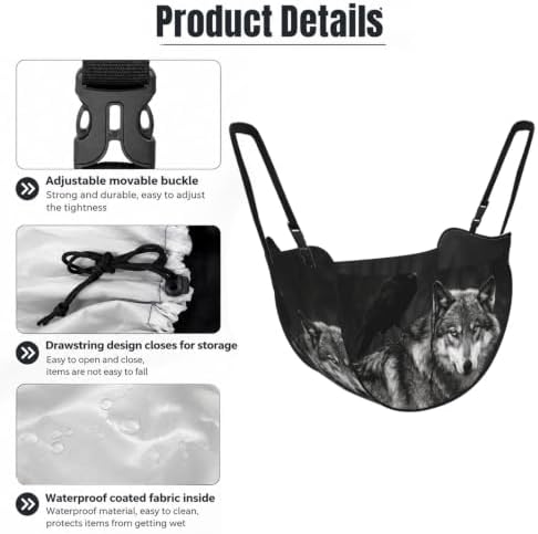 Wolf Raven Pair Car Seat Organizer-Backseat Storage Bag for Travel | Waterproof Durable. Holds Snacks Gear Essentials. Fits Most Cars.