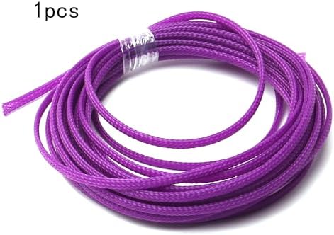 Jutagoss PET Expandable Braided Cable Sleeve, 16.4ft - 3/16 inch Purple Cable Management Sleeve, Wire Loom Tube Cord Protector for USB Cable, Power Cord, Audio Video and More, 1Pc