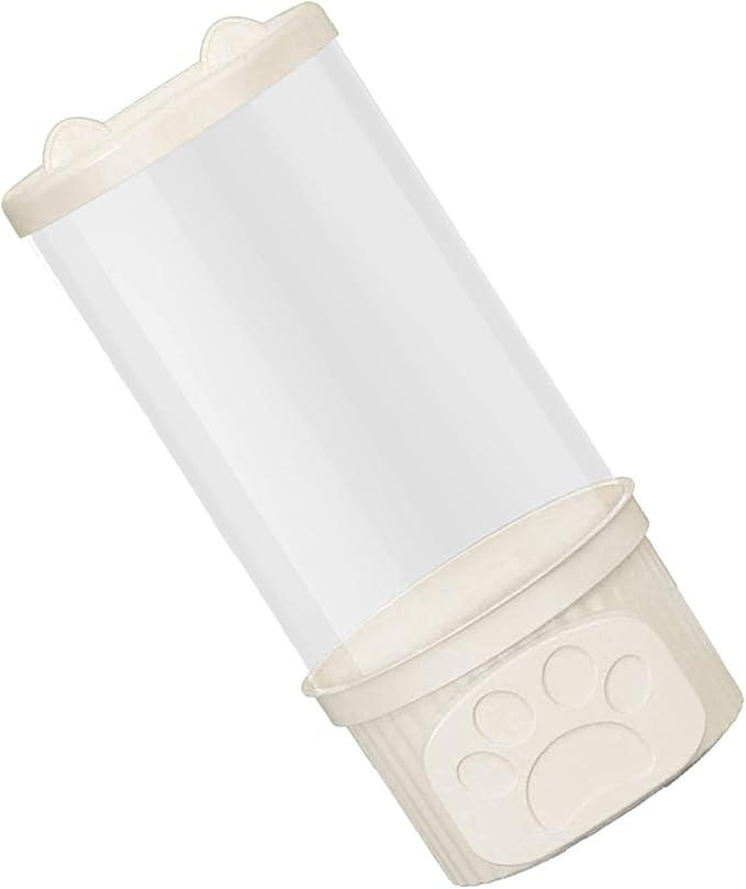 Transparent Toy Storage Container with Lid, PET Cylinder Plush Toy Organizer for Home Organization, Display Bucket (White)