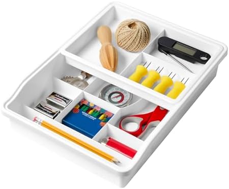 madesmart Classic Junk Drawer Organizer, White