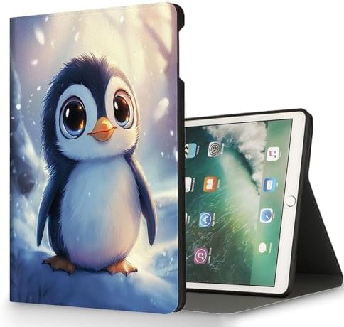 for Microsoft Surface Pro 7 Plus,Surface Pro 7/6/5/4 12.3" Tablet Case,Auto Wake/Sleep,Adjustable Stand Protective Cover - Cute Penguin