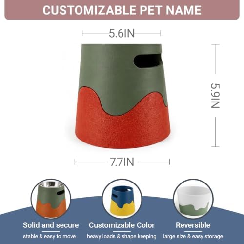 Customizable pet Name Elevated Pet Bowl Stand