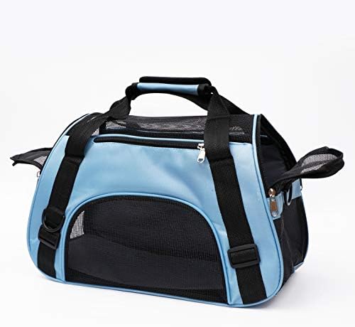 MuchL Pet Carrier Soft-Sided Carriers for Cat Carriers Dog Carrier for Small Medium Cats Dogs Puppies Pet Carrier Airline Approved Cat Dog Pet Travel Carrier (Small, Blue)