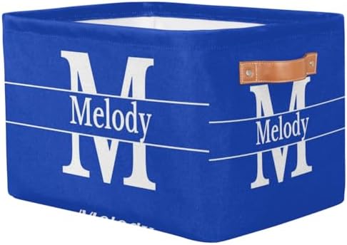 Personalized Storage Basket with Name Toys Navy Blue Storage Bin