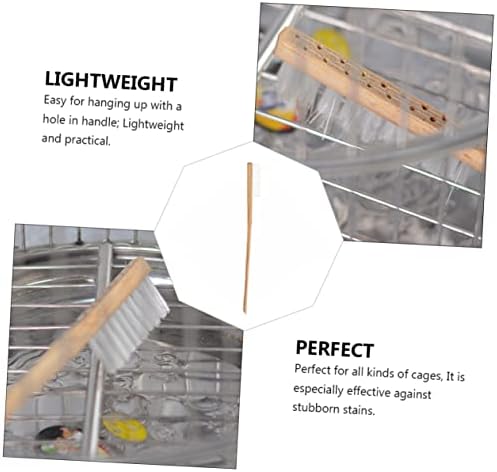 BESPORTBLE 1pc Handle Bird Cage Cleaning Brush Lightweight Cleaning Tool for Bird Droppings Removal Easy Storage Hanging for Parrots Canaries
