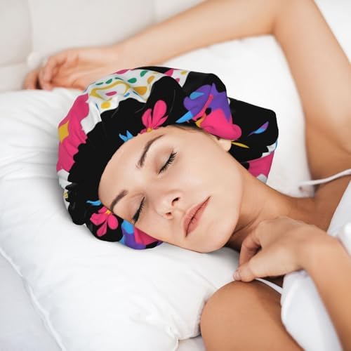 Adjustable Silk Satin Night Cap Women's Men's Sleep Cap
