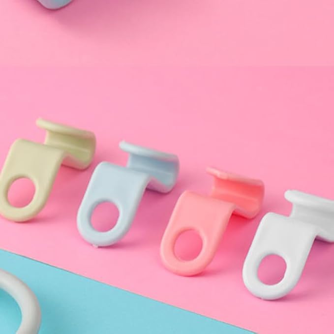 Hanger Connector Hooks PVC Assorted Color 20 X Hanger Hooks | Pvc Build, Assorted Color, Space-Saving Hanger Connector Hooks, 20 X Hanger Hooks for Closet Organization