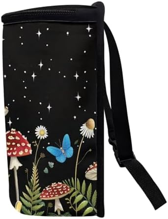 DISNIMO Moon Mushroom Car Trash Can Butterfly Automotive Garbage Bags with Lid Leak Proof Auto Car Dustbin Vehicle Trash Bin Container Waste Basket Car Accessories for Cars SUV