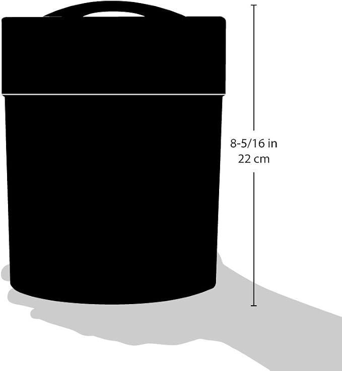 Tightpac Pawvac Kilovac Airtight Pet Food Container – Multi-Use Vacuum Container for Pet Food and other Dry Goods – 2.5 lbs / 40 oz / 3.8L, Wide-Mouth, Patented Vacuum Seal, Black with Paws