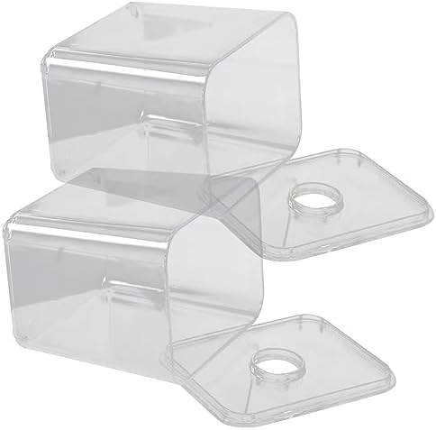 Cabilock 2Pcs Portable Clear Cotton Swab Holder Stackable Makeup Organizer for Cotton Balls Pads Swabs Pet Storage Box for Bathroom Office Kitchen Use
