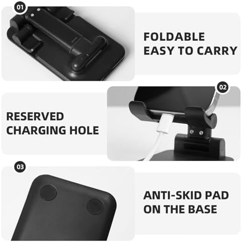 360 Rotating Cell Phone Stand, Fully Adjustable Foldable Desktop Phone Holder Cradle Dock, Golden Retriever dogs puppies pets Mobile Phone Kickstand for Desk, Office, Tablet Stand, Thick Case Friendly