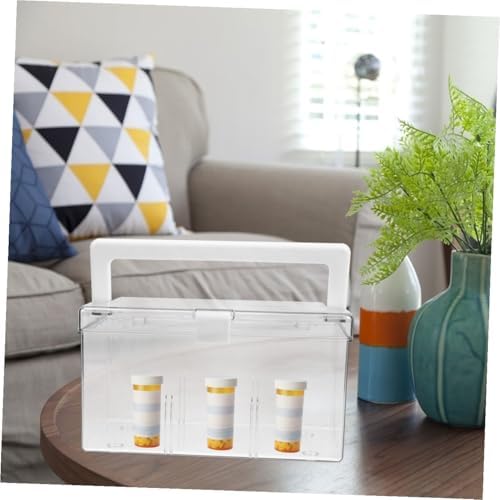 Portable Plastic First Aid Box with Handle PET Organizer
