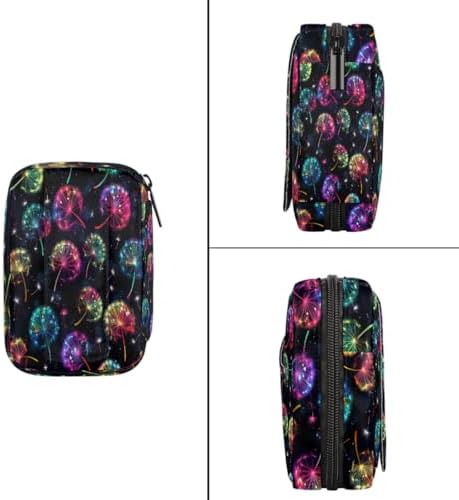 Pill Organizer Box Blue Starry Sky Dandelion 7-Day Weekly Medicine Pill Case Travel Pill Container Portable Pill Holder Storage Purse Bag Small Compact Size for Vitamin Supplement Birth Control